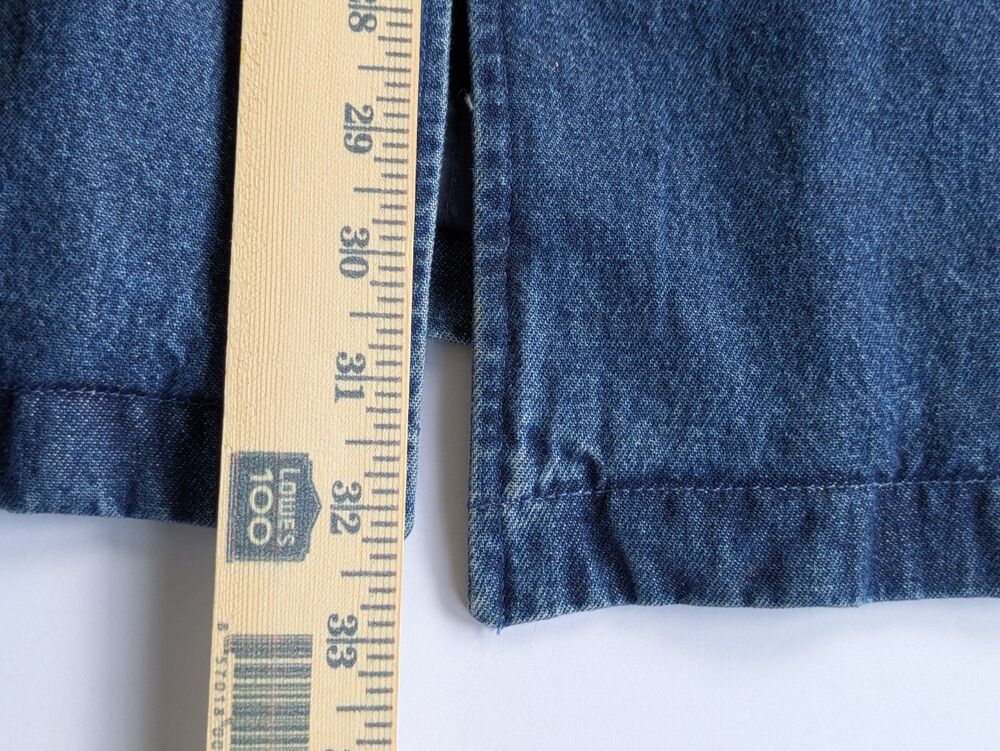 Vintage 220 Hickory Women Jacket Blue Denim Southwestern Aztec Fringe Lined MED - Picture 14 of 16